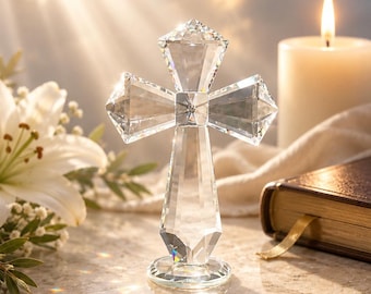 Handmade Glass Cross of Hope