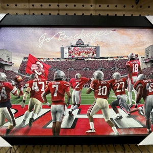 Impresión enmarcada de Ohio State Greats