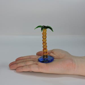 Handmade Blown Glass Lampwork Palm Tree
