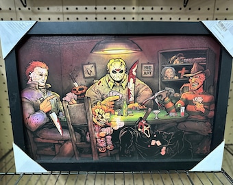 Slasher Poker Horror Framed Print