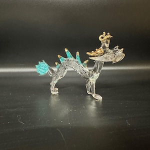 Handmade Glass Chinese Dragon with 22K Gold Trim