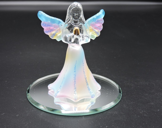 Cristal Darques 24 Lead Crystal Angel Figurine Christmas Decoration Holiday Decor Etsy