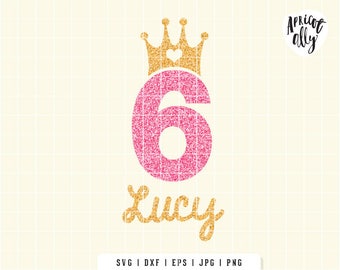 Download 6th Birthday SVG Sixth Birthday SVG 6th Birthday Girl SVG ...