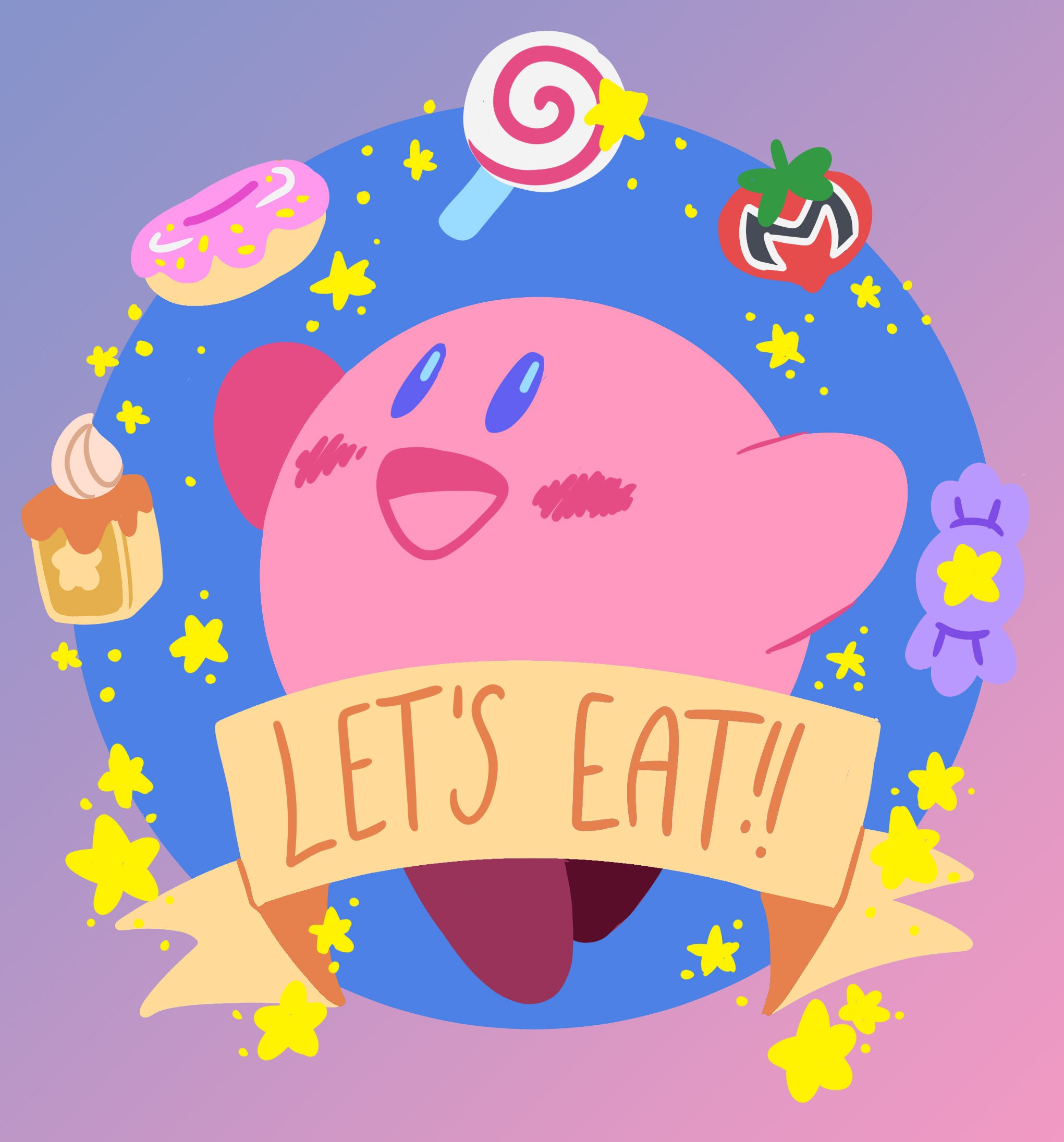 Kirby eat - Etsy México