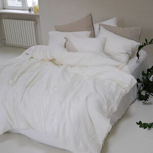 Linen Duvet Cover. Various color available. Stonewashed, Softened Linen Duvet Cover. Organic Bedding. Queen, King, Twin Custom Size