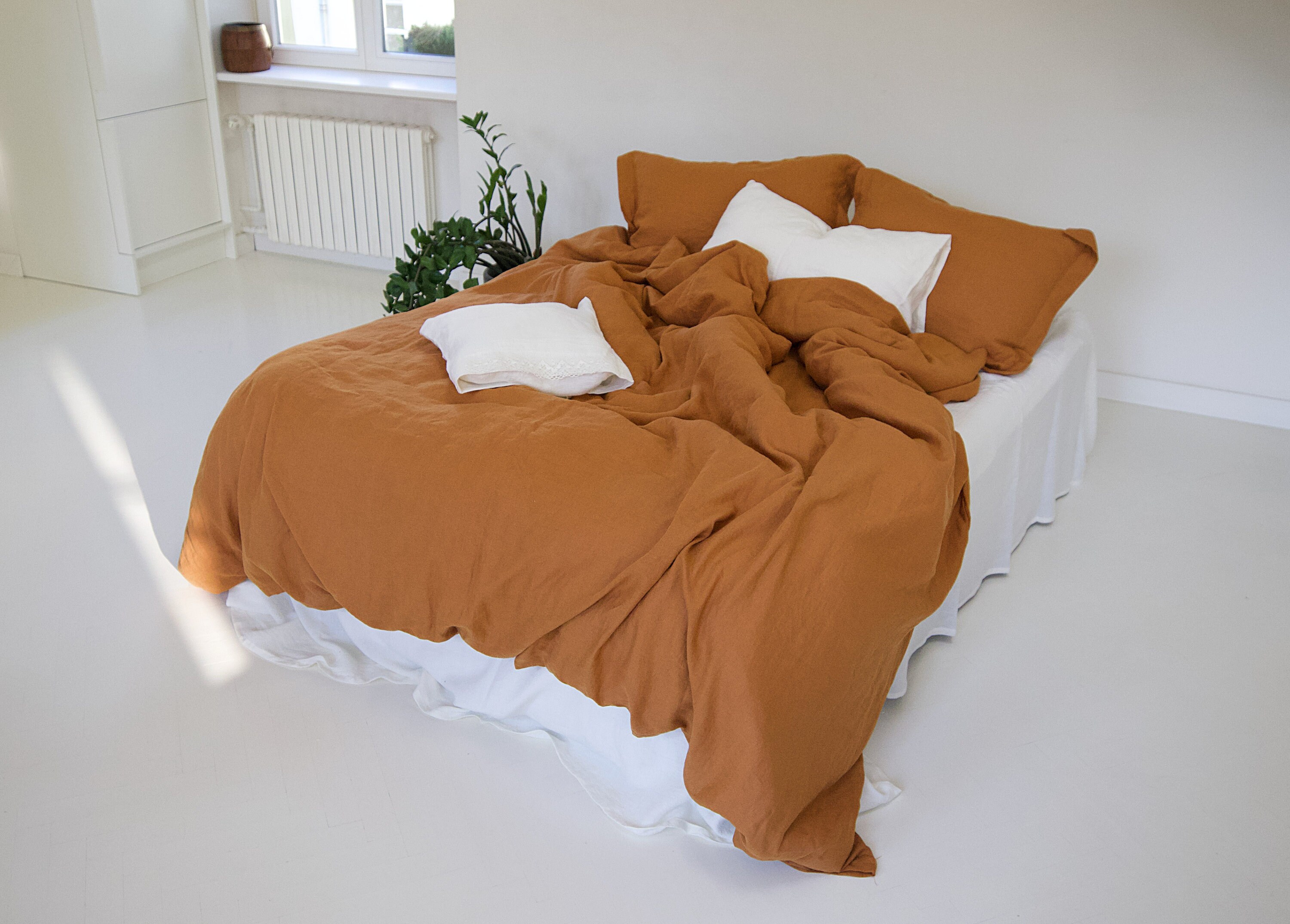 Linen Bedding Set in Cinnamon. Various Color. Duvet Cover 2 Etsy UK