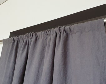 Rod pocket linen curtains. Various colors. Natural linen window, door curtains. Farmhouse decor. Wide 55&quot; (140 cm), 91&quot; (235 cm)