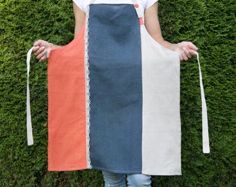 Washed Linen Apron: Handmade Kitchen, Garden, & Grill Apron