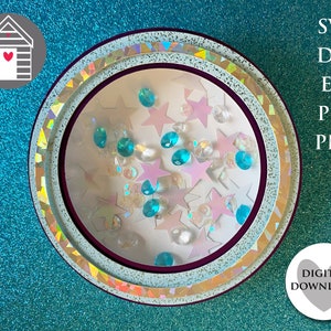 SVG 3D Cake Topper Shaker mit Streifen - Schnittdateien für Cricut oder Schneidemaschine - SVG|Eps|Dxf|Png|Pdf - Leer Größenänderung Anpassen Personalisieren