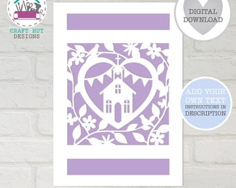 Church Chapel Card SVG DIY Personalized Religious Celebration Laser Cut Card