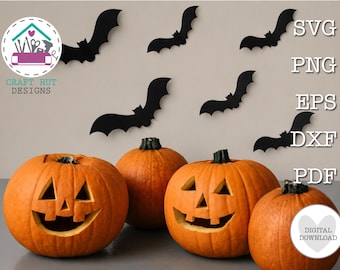 Halloween-Fledermaus SVG-Datei, fliegende Fledermaus-Silhouette, Schnittdateien, gruselige Wanddeko, Cricut