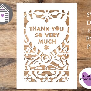 Tarjeta SVG de agradecimiento - Acción de Gracias - Agradecido - Archivo de corte digital - Archivo EPS - PNG - Dxf - Agradecimiento a los maestros - Enfermera cuidadora