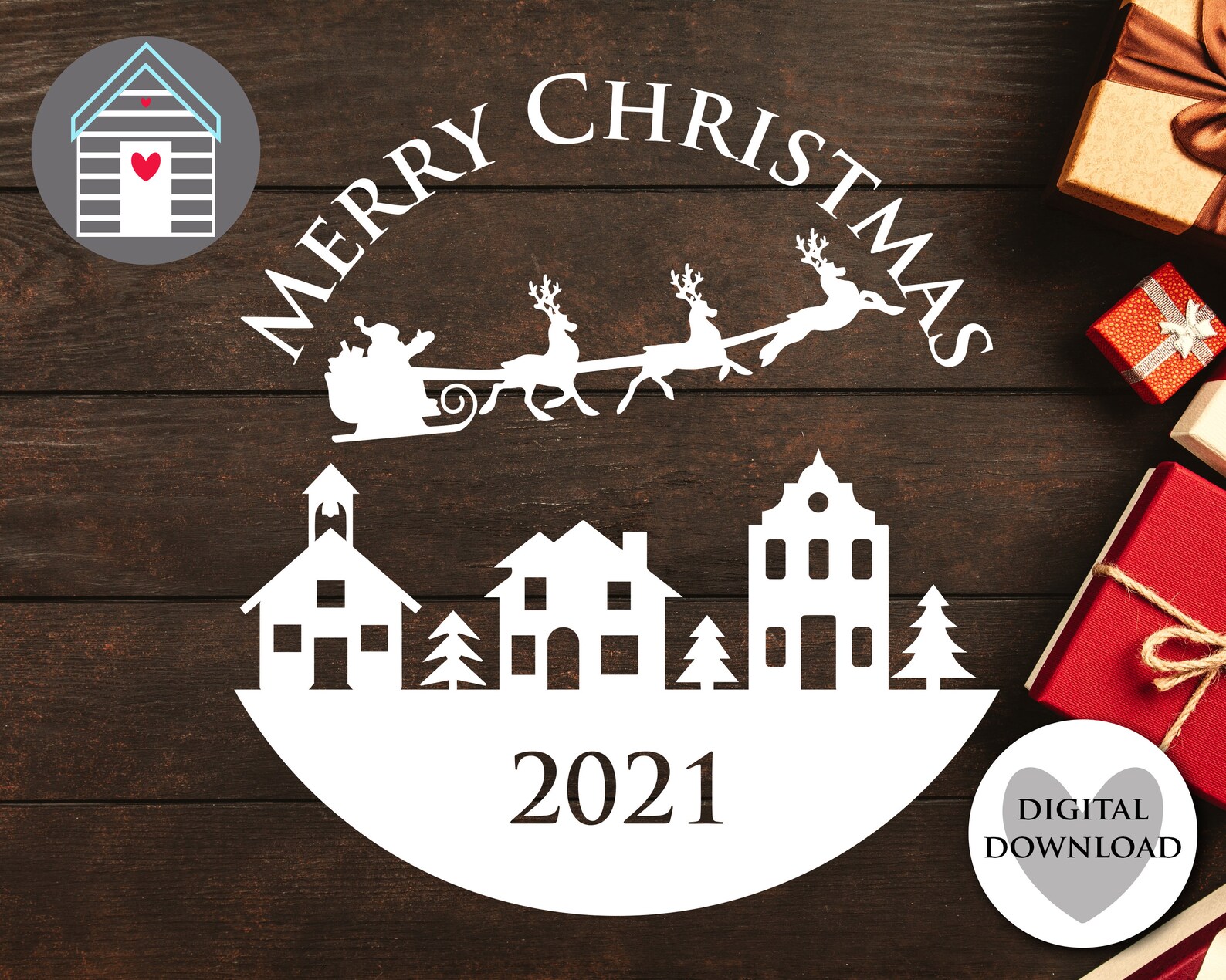 SVG Joyeux Noël 2021 Cut File EPS PNG Dxf file A Memory | Etsy