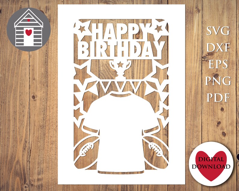 Persoanlsed Amercan Football Brthday Card Customsed Football