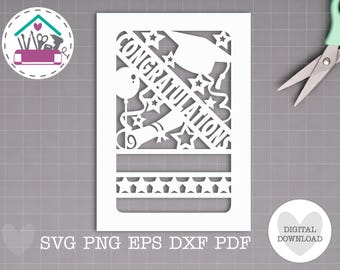 Graduation Card SVG Personalised School Leaver Graduate Cut File Seniors for Cricut or Silhouette Congratulations