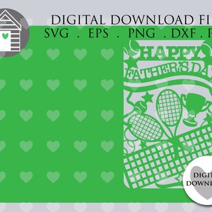 SVG Happy Father's Day Card - Tennis - Wimbledon - Digital Cut File ...