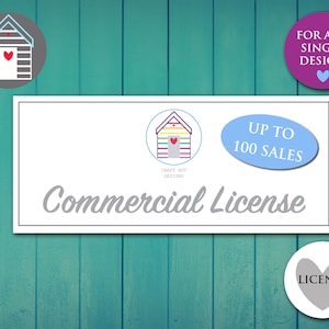 Commercial License for any Single Digital Download Design Use for SVG Png Pdf Dxf Eps Files - 100 SALES