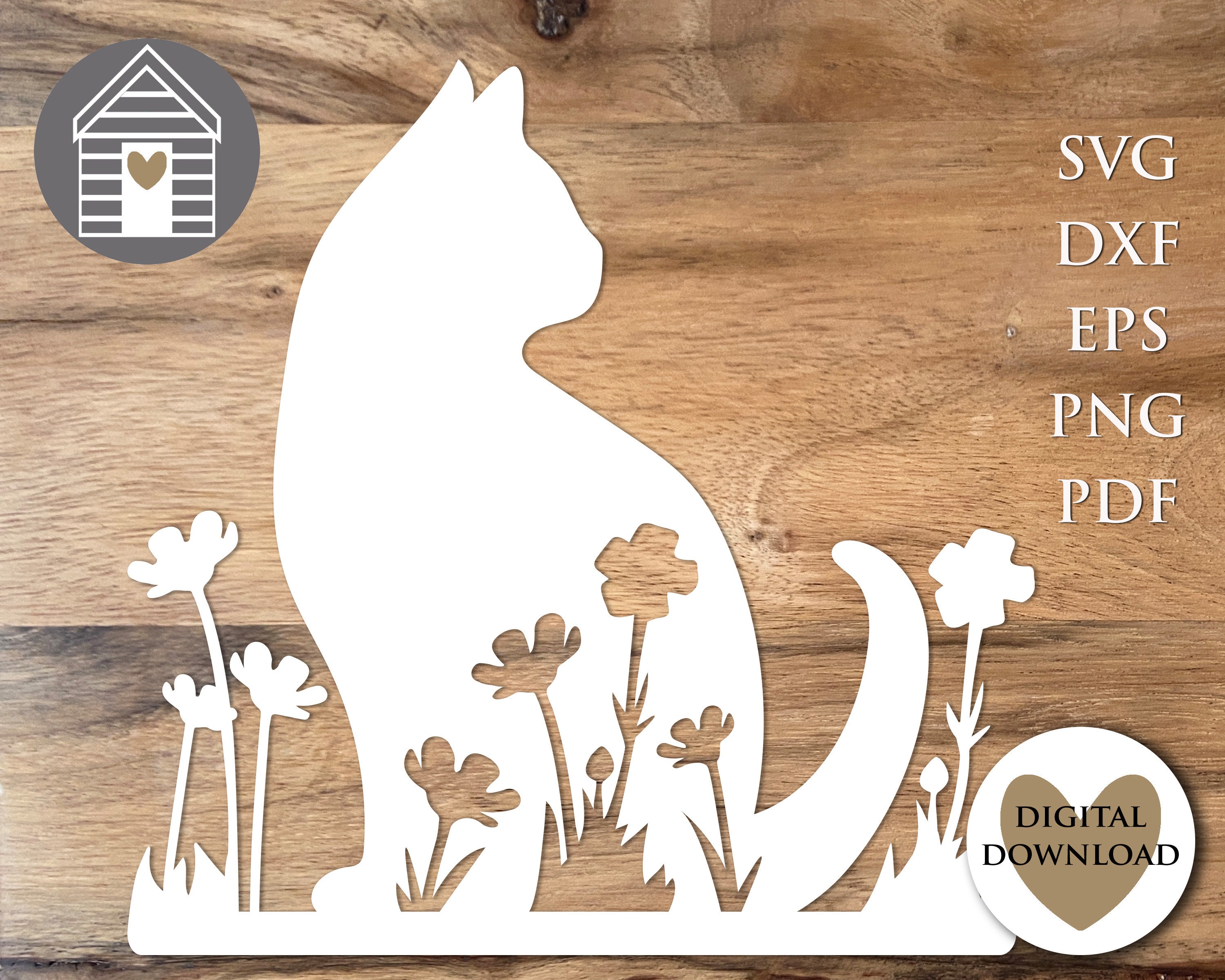 Gatito en flor silvestre - Etsy México, image size:3000x2400