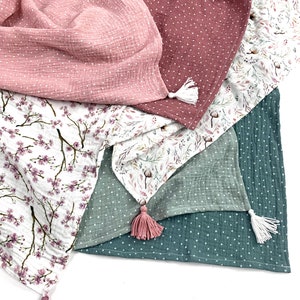 TUTTiFRUTTi Muslin Cloths and Blankets, Swaddle Blanket/Cloth, Puck cloth, Ökotex, in different sizes and patterns