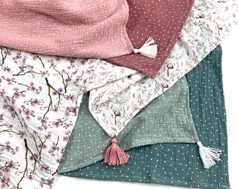TUTTiFRUTTi Musselin Tücher und Decken , Swaddle Decke/Tuch, Pucktuch, Ökotex, in verschiedenen Größen und Mustern