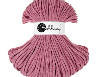 Blossom Bobbiny Premium 5mm Braided Cord, Crochet, Macrame Cord 100m/108yds