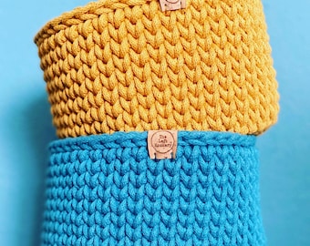 Crochet Basket Kit, Beginners Crochet Kit with 3 Easy Patterns