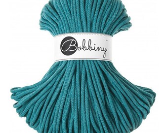 Teal Bobbiny Premium 5mm Braided Cord, Crochet, Macrame Cord 100m/108yds