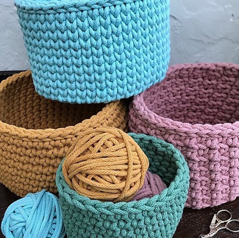 Crochet Basket Kit Beginners Crochet Kit With 3 Easy Patterns Etsy UK