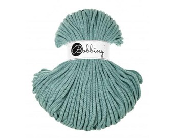 Duck Egg Blue Bobbiny Premium 5mm Braided Cord, Crochet, Macrame Cord 100m/108yds