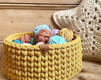 Super Chunky Basket | Handmade Basket | Crocheted Basket |  Basket | Storage Basket | Crochet Storage | Crochet Home | Storage Baskets