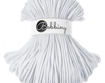White Bobbiny Premium 5mm Braided Cord, Crochet, Macrame Cord 100m/108yds