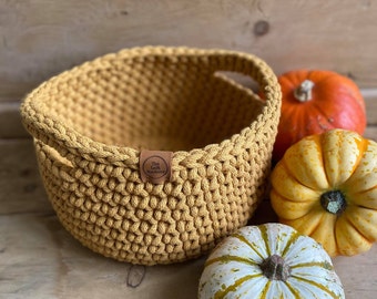 Modèle de panier au crochet - avec poignées | Modèle de panier de rangement | Modèle de panier | Patron au crochet | Patron PDF