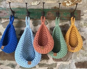 Crochet Hanging Basket Pattern | Crochet Basket Pattern | Hanging Basket Pattern | Teardrop Hanging Basket Pattern | Crochet Pattern