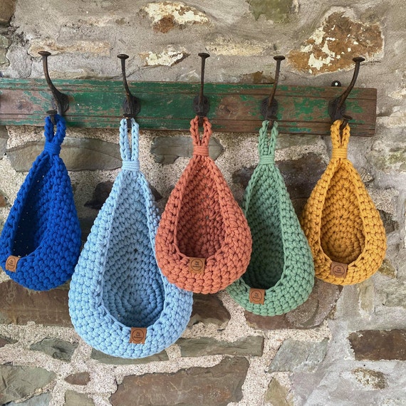 Crochet Hanging Basket Pattern Crochet Basket Pattern - Etsy