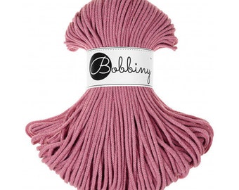 Blossom Bobbiny Premium 3mm Braided Cord, Crochet Cotton Rope, Macrame Cord 100m/108yds