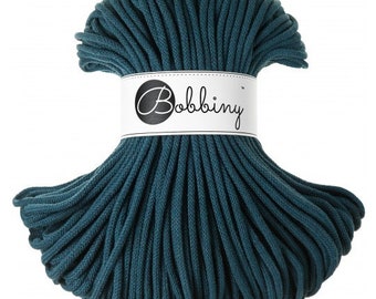 Peacock Bobbiny Premium 5mm Braided Cord, Crochet, Macrame Cord 100m/108yds