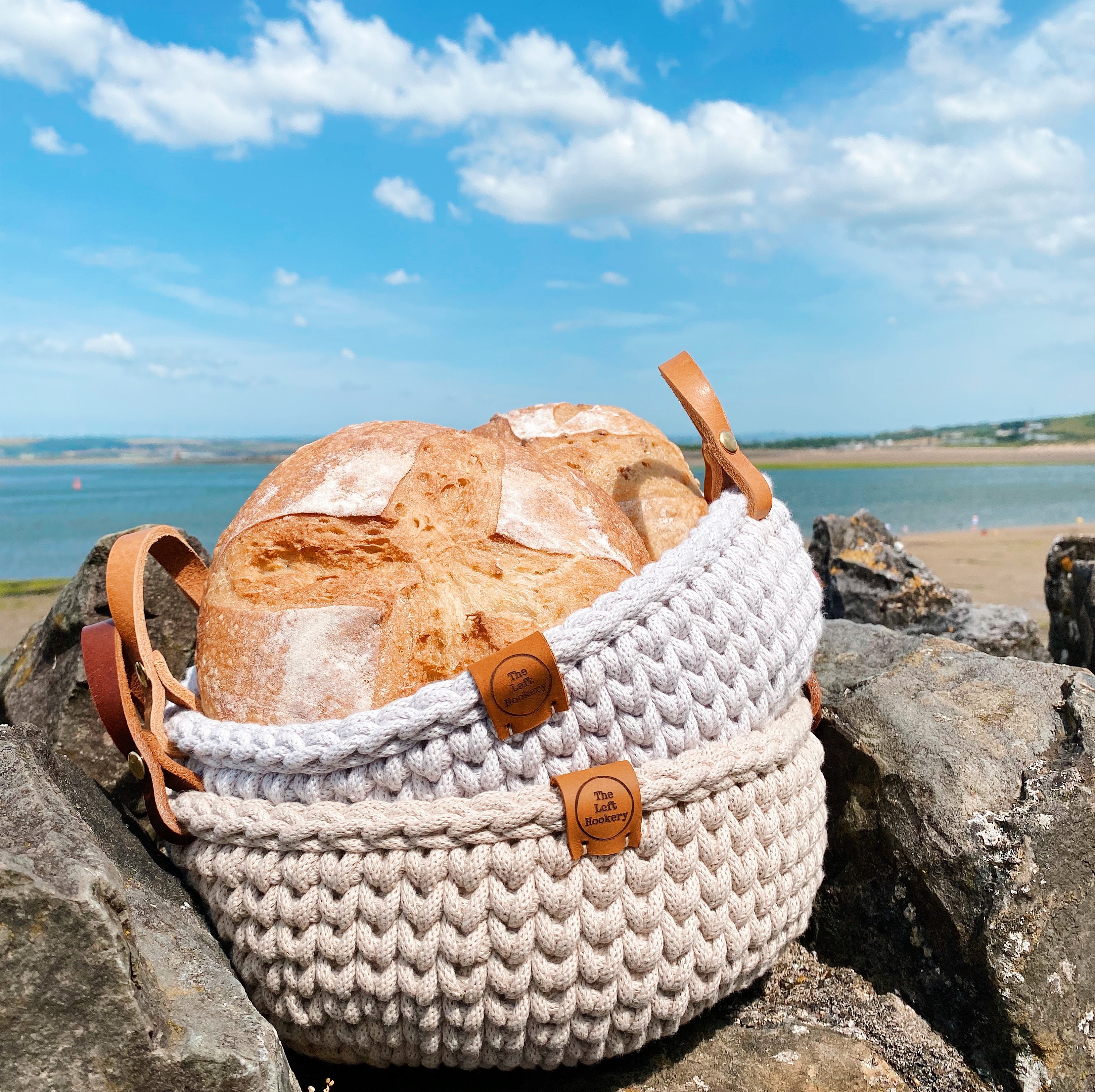 Crochet Bread Basket Handmade Basket Crocheted Basket Etsy UK