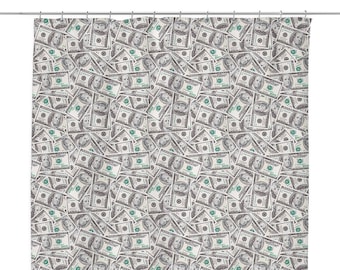 Money Shower Curtain | Funny Meme Bath Curtains, Funny Dorm Bathroom Decor