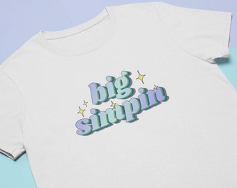 Big Simpin T-Shirt - Funny y2k Aesthetic Shirt for Men or Women, Gen Z Meme Graphic Tee, Vaporwave shitpost gift, Funny festival shirts