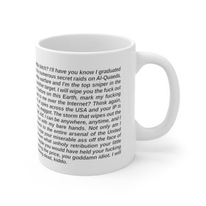 Navy Seal Copypasta-mugg - Internet Tough Guy Meme-kaffemugg 340 ml, Gorilla Warfare Copypasta, roliga maringåvor, fuktig meme-skämtgåva för män bild 3