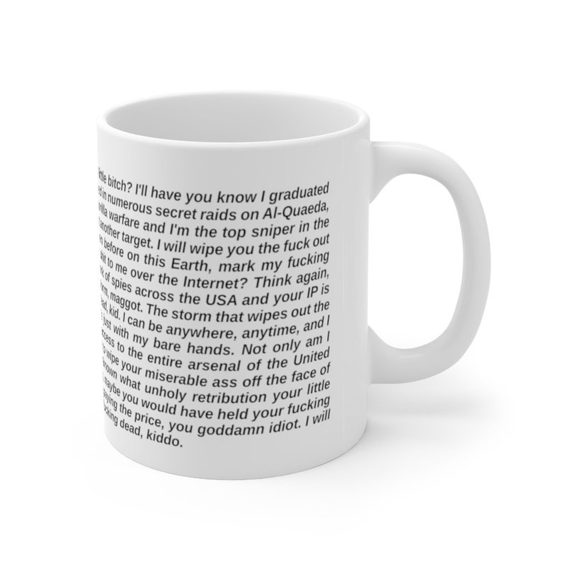 Navy Seal Copypasta-mugg - Internet Tough Guy Meme-kaffemugg 340 ml, Gorilla Warfare Copypasta, roliga maringåvor, fuktig meme-skämtgåva för män bild 3