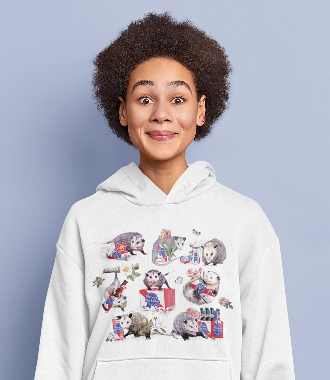 Possums and Beer Hoodie Funny Unisex Hooded Sweatshirt for Men or Women