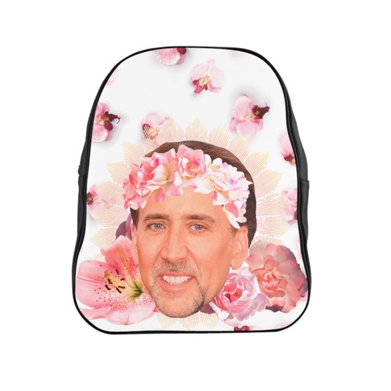 nicolas cage face backpack