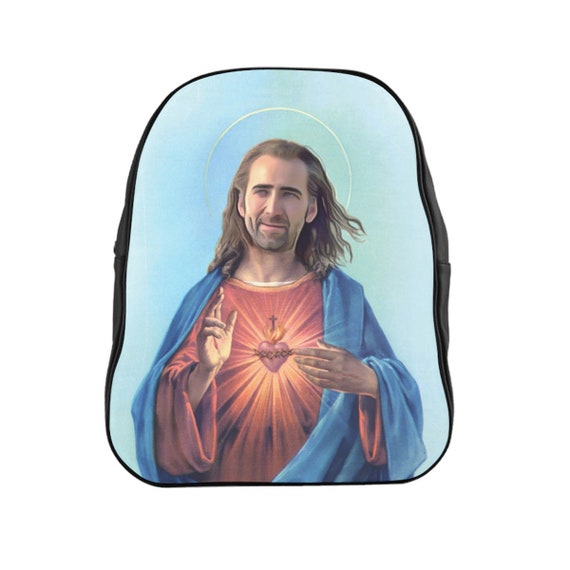 nicolas cage face backpack