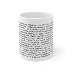 Navy Seal Copypasta-mugg - Internet Tough Guy Meme-kaffemugg 340 ml, Gorilla Warfare Copypasta, roliga maringåvor, fuktig meme-skämtgåva för män bild 2