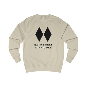 Extremely Difficult Sweatshirt Ski Meme Pullover for Men, Women Funny Unisex Double Black Diamond Skier/Snowboarder Gift zdjęcie 9