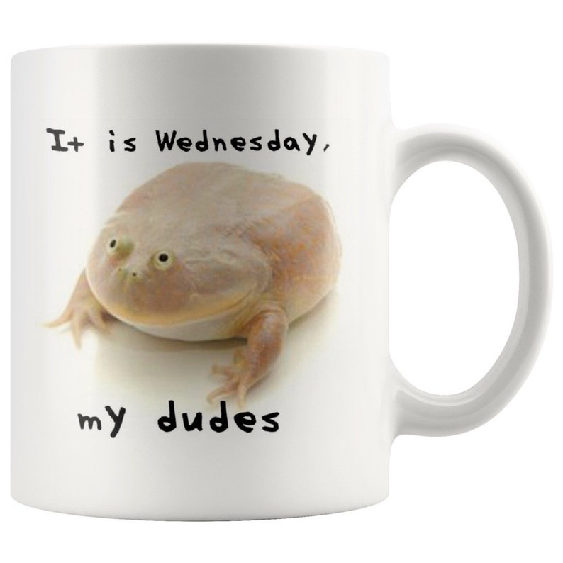 Wednesday Frog Coffee Mug It is Wednesday My Dudes Funny Etsy