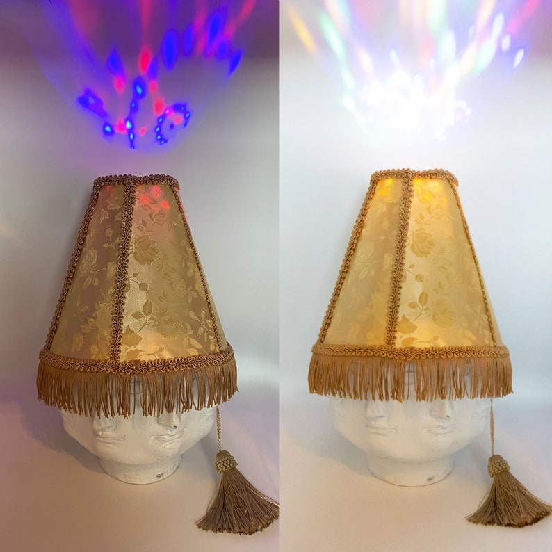 Gold LED Lampshade Hat Funny Costume Hat with Sound Activated Party Lights, Unique Festival Outfit Accessory, Rave Hat image 6