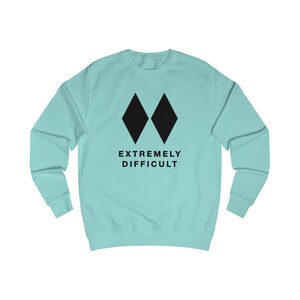 Extremely Difficult Sweatshirt Ski Meme Pullover for Men, Women Funny Unisex Double Black Diamond Skier/Snowboarder Gift image 8