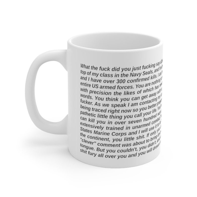 Navy Seal Copypasta Mug Tough Guy Meme Coffee Mug Etsy